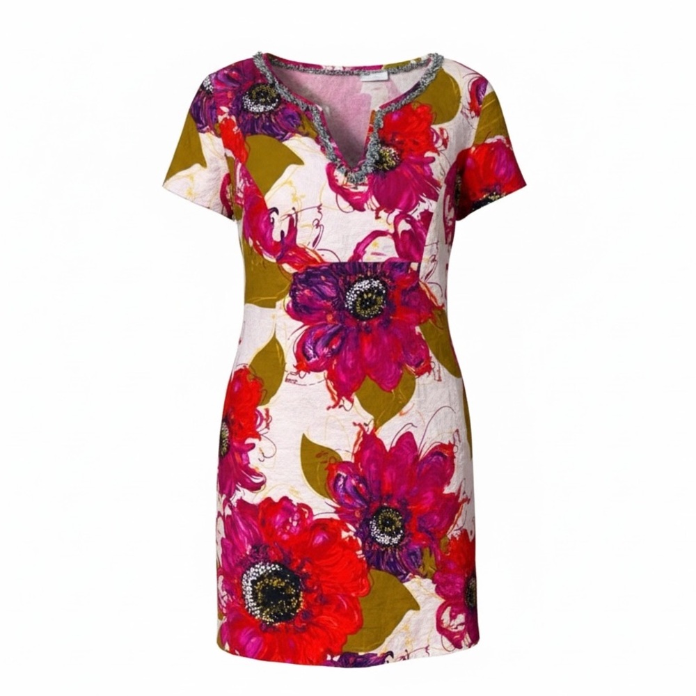 Trina Turk Floral cotton lined Dress 14